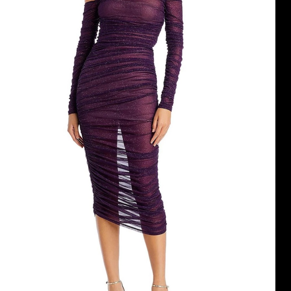 Bronx and Banco Purple Sparkle Dress